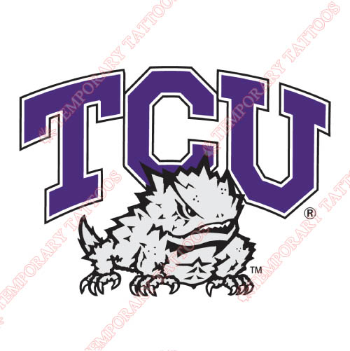 TCU Horned Frogs Customize Temporary Tattoos Stickers NO.6423